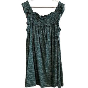 Doen Serene dress in Evergreen winter ditsy XXL